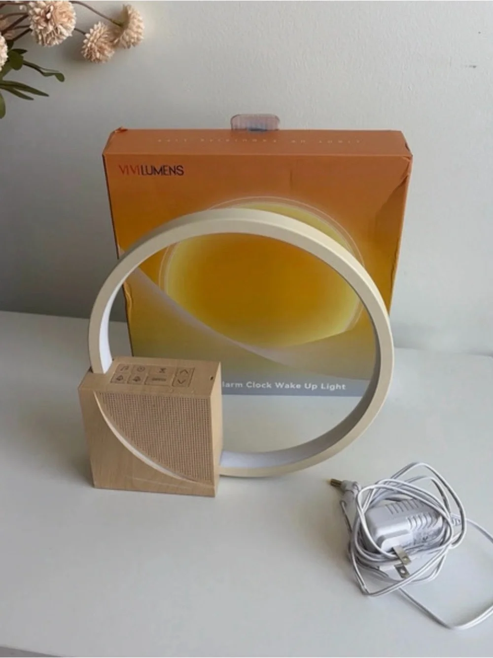 Cream Wake-Up Light Alarm Clock